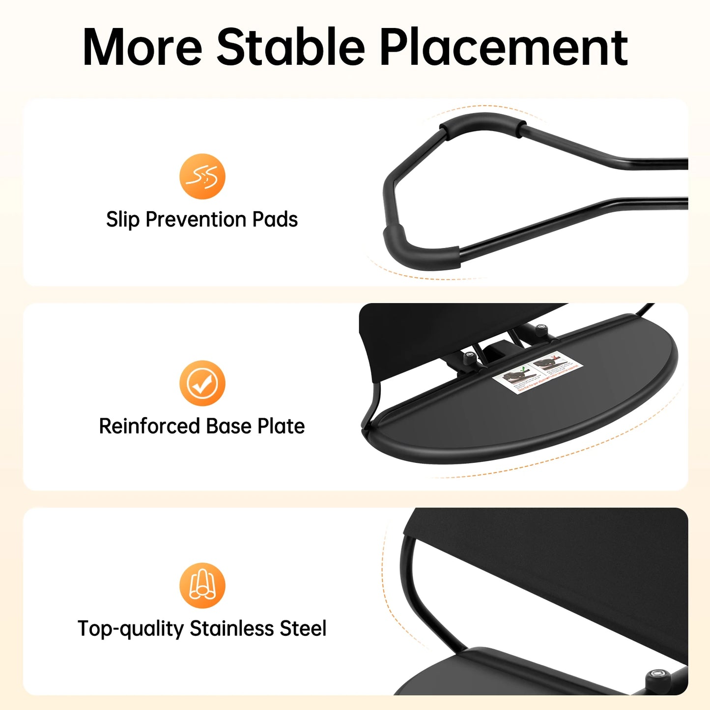 NONECN Pet Rocker Bed Foldable Rocking Chair Stainless Steel Bracket