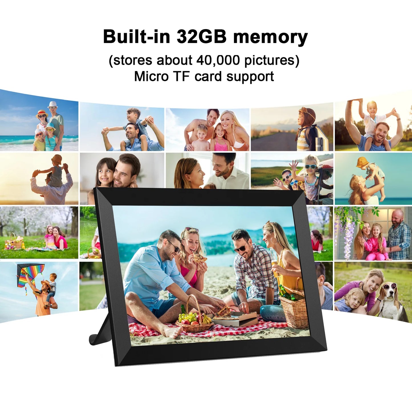 YENOCK 32GB Smart WiFi Digital Photo Frame with Touch Screen