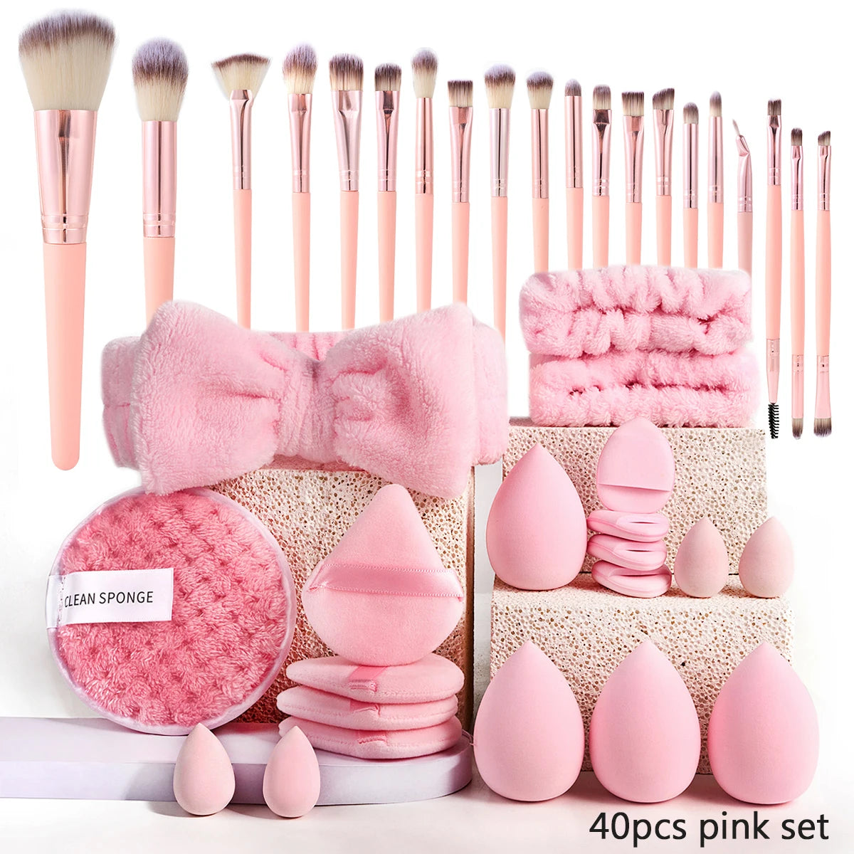 Makeup Brushes And Sponges Set Eyelash Extension Kit
