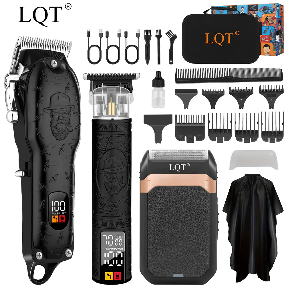 LQTElectric Cordless Hair Clipper For Men Beard Kit Electric Shaver
