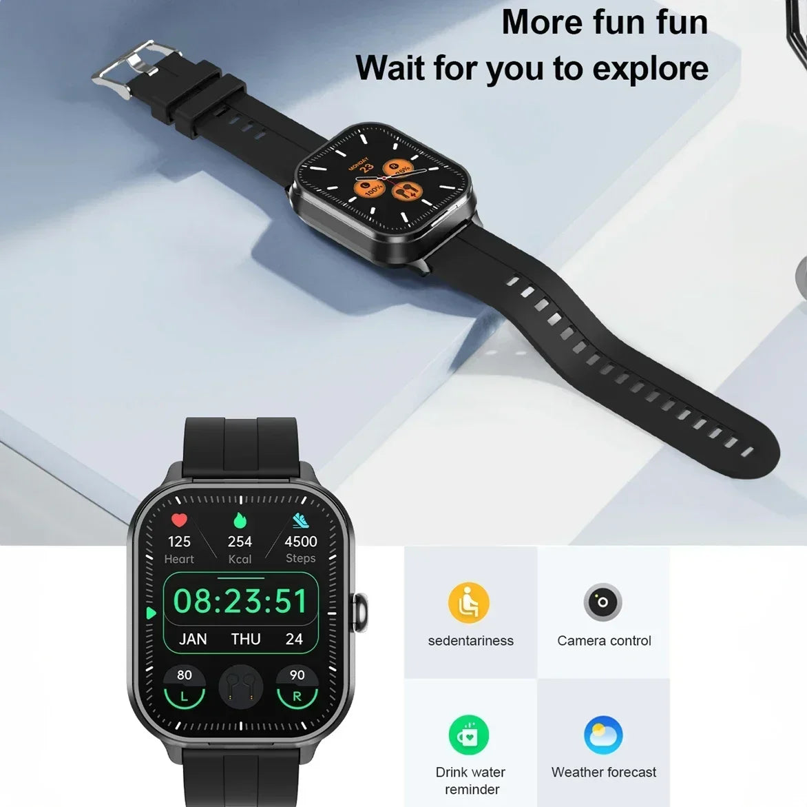 Huawei 2-In-1 Smart Watch With Ear Buds For Fitness
