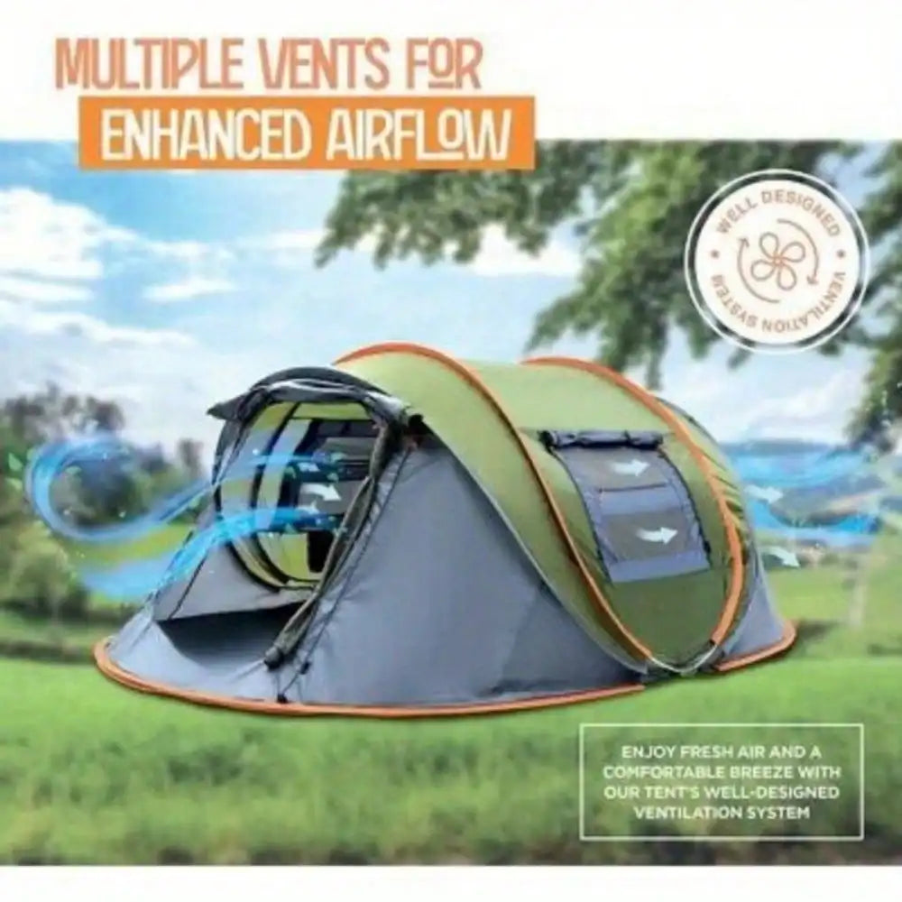 Camping Tent Two Doors Easy Pop Up Waterproof UPF50