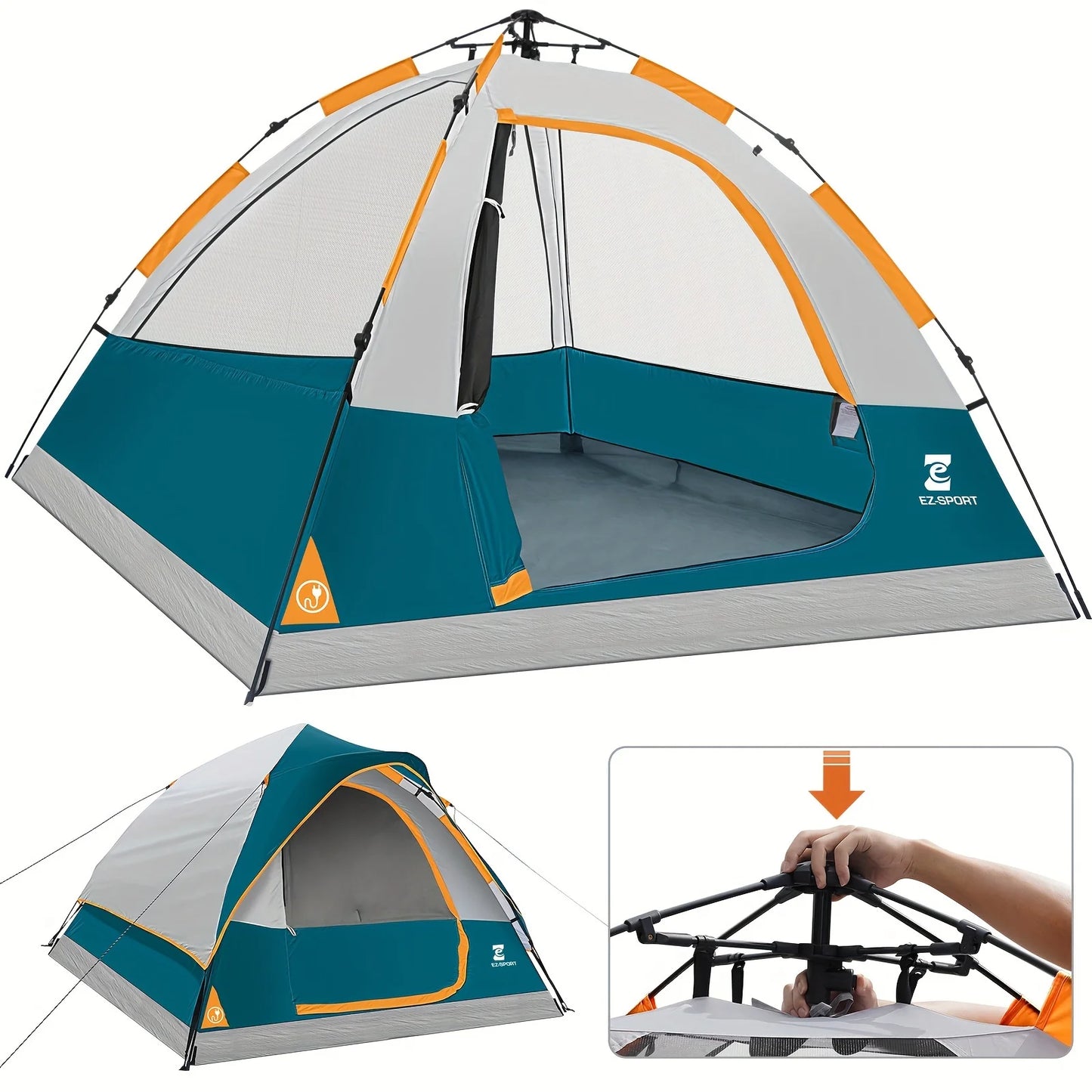 Unp Pop Up Camping Tent Setup With Removable Rain Fly