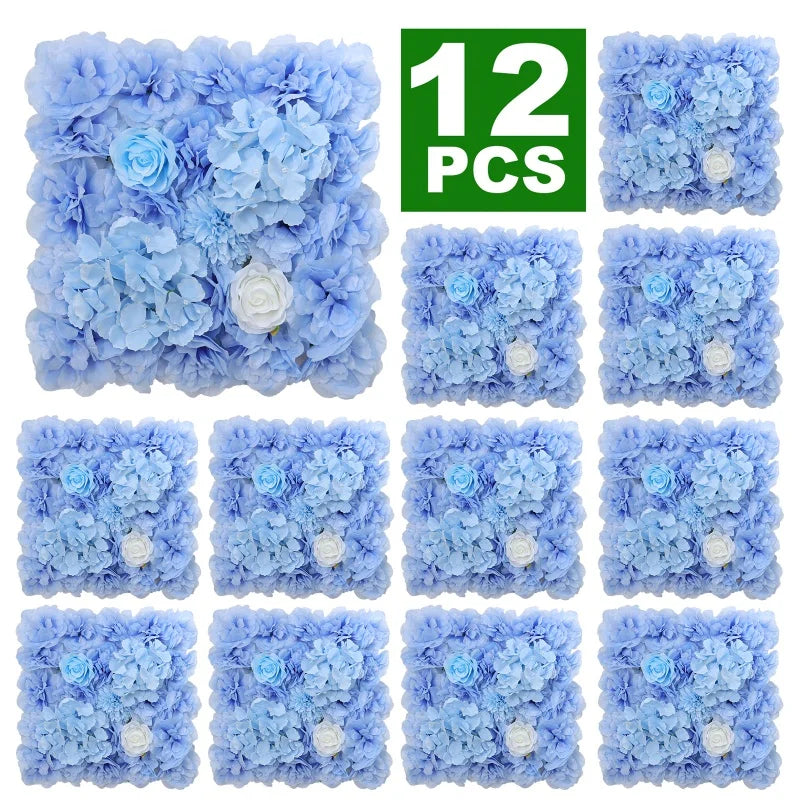 RUEESEECN 12 Pieces Flower Wall Backdrop 3D Rose Panels