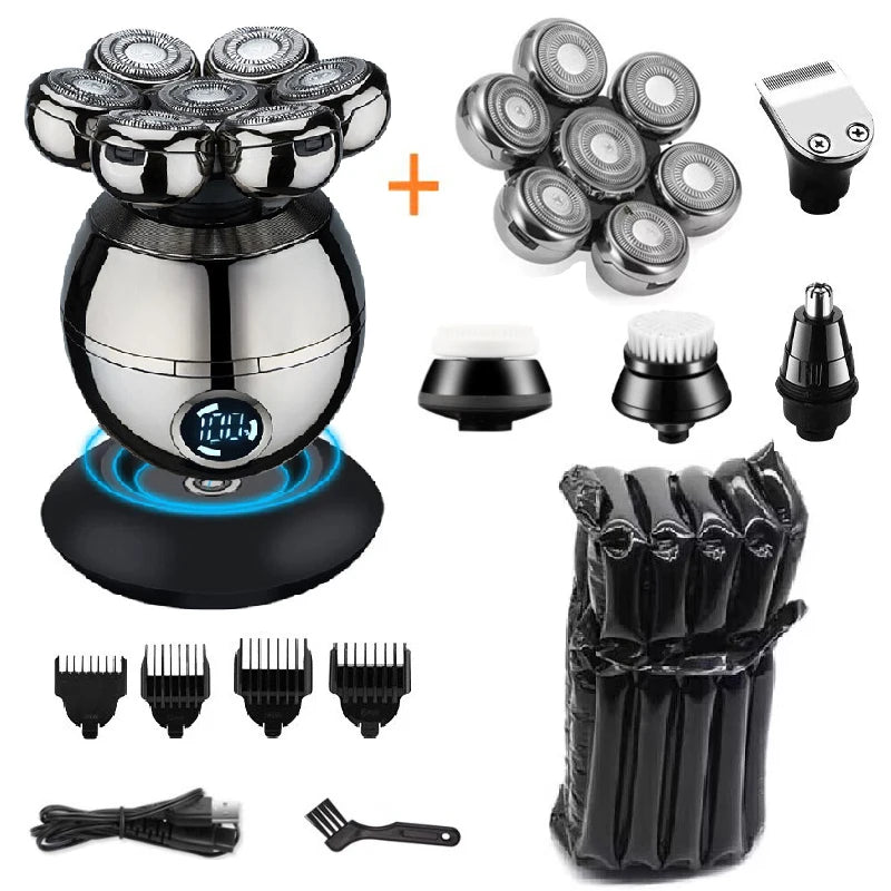 Daling Pro Wet Dry Electric Shaver LCD Display Rechargeable