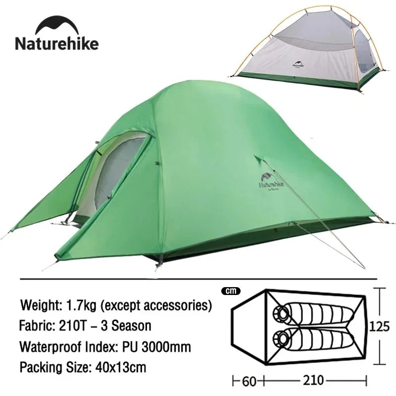Naturehike Cloud Up 2 Person Camping Tent Ultralight Three Season
