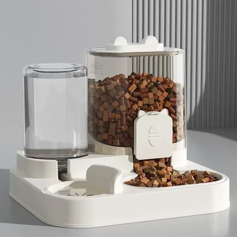 Automatic Pet Feeder And Water Fountain For Dogs And Cats Large Capacity