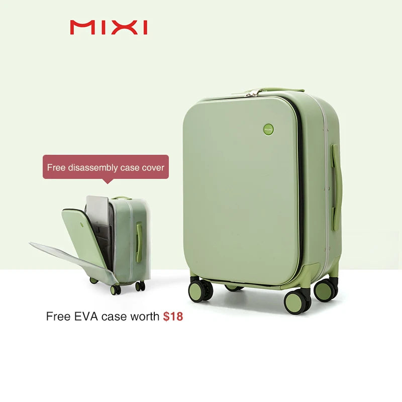 Mixi Aluminum Frame Suitcase Carry On Rolling Luggage M9260