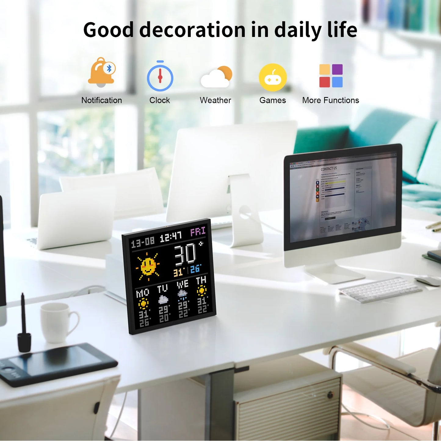 Divoom Pixoo 64 Pixel Art LED Display Frame Neon Sign