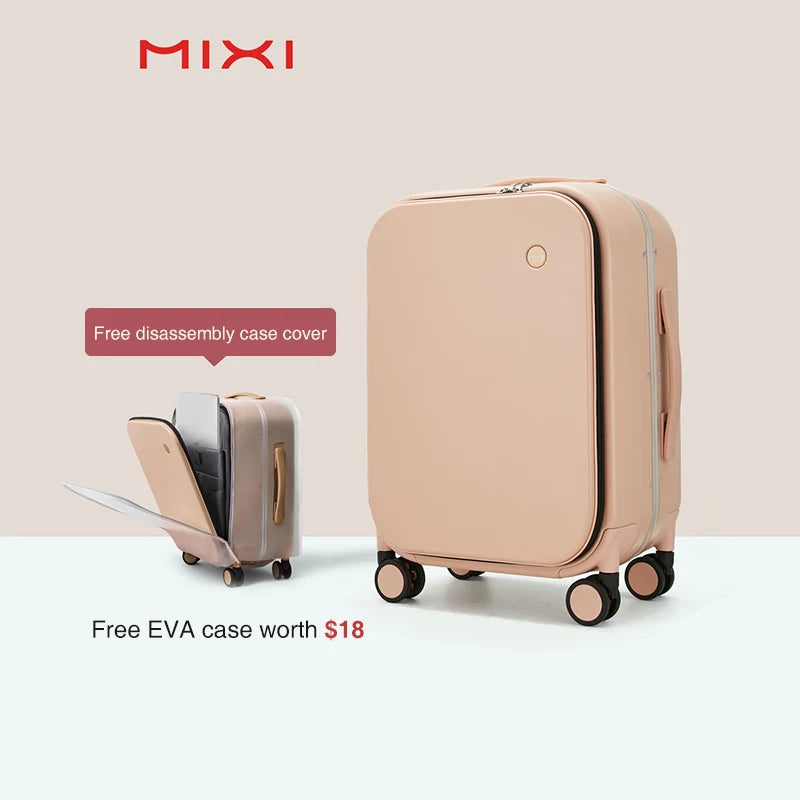 Mixi Aluminum Frame Suitcase Carry On Rolling Luggage M9260
