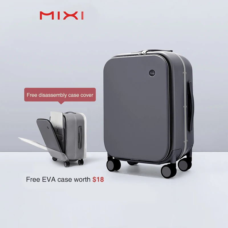 Mixi Aluminum Frame Suitcase Carry On Rolling Luggage M9260
