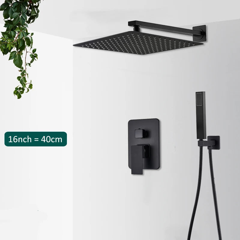 Quyanre Concealed In Wall Shower System With Tub Spout