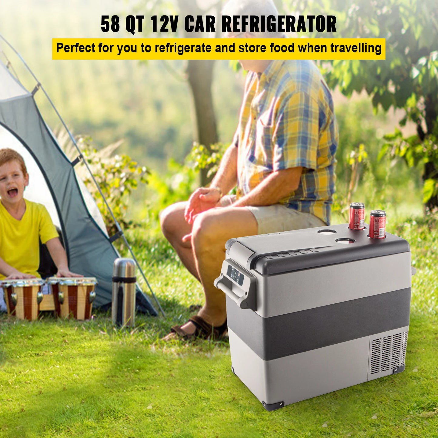 VEVOR Car Refrigerator Portable Compressor Cooler Mini Fridge