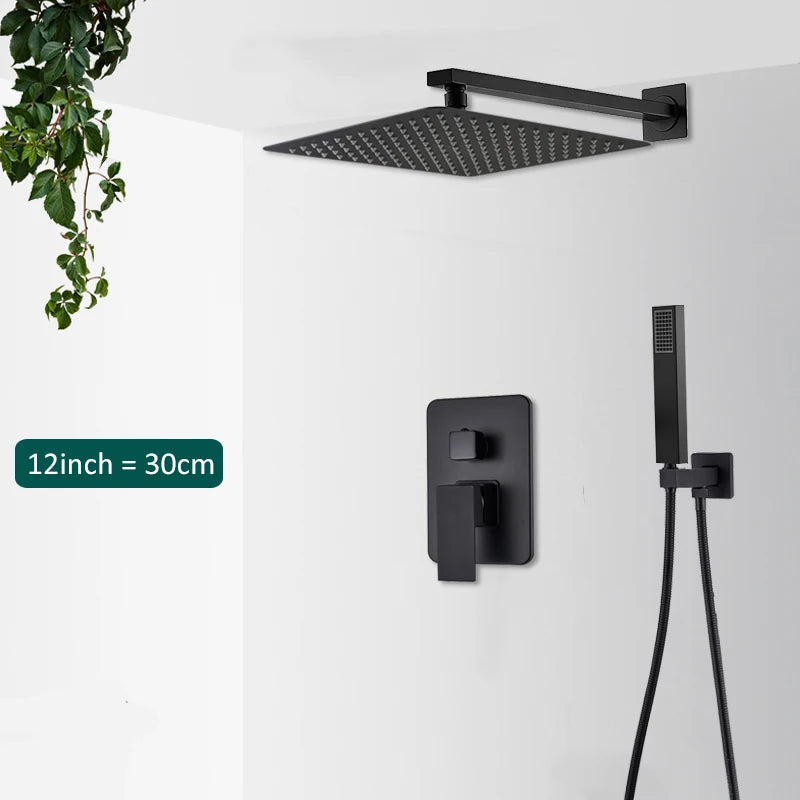 Quyanre Concealed In Wall Shower System With Tub Spout