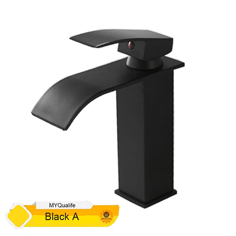 MYQualife Waterfall Vessel Faucet Single Hole Deck Mounted Mixer