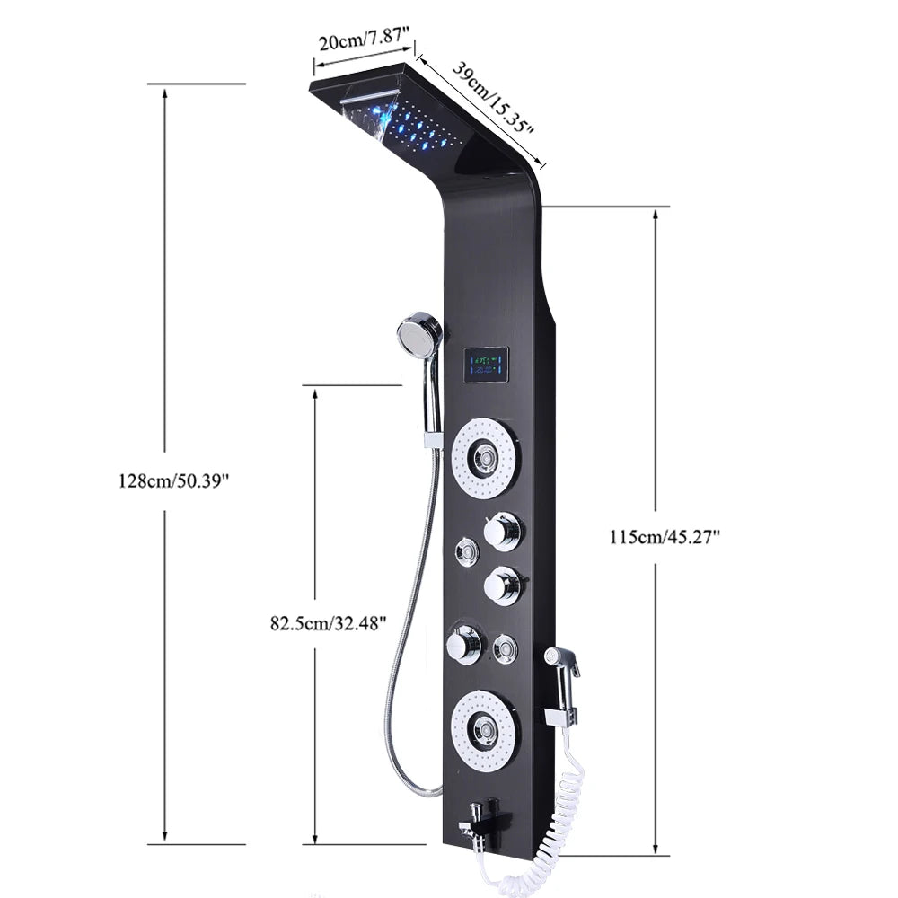 Quyanre LED Shower Panel Six Function Shower Column