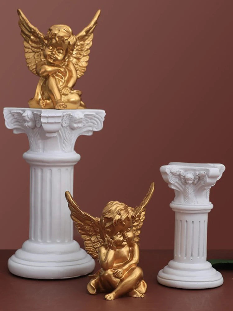NONEM Nordic Roman Pillar Resin Garden Statue Ornament