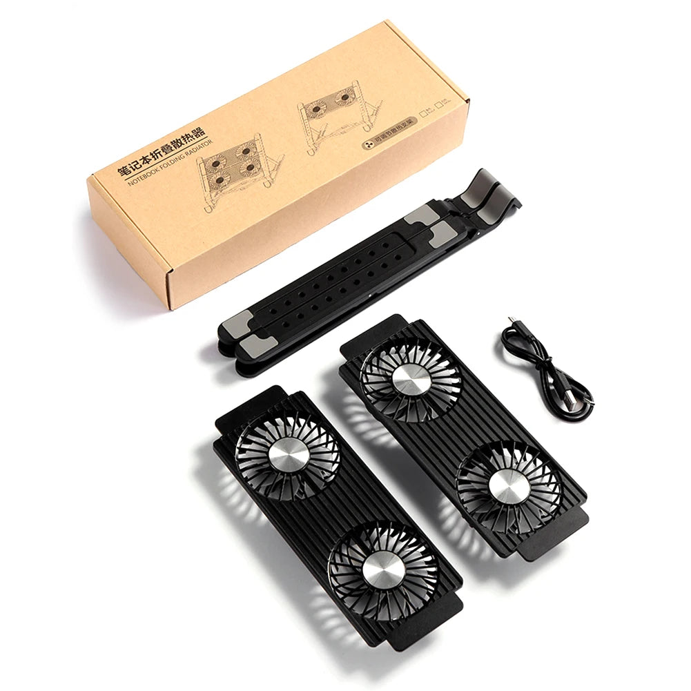 Jaysuing Laptop Cooling Pad With 4 Fans Foldable Stand RGB