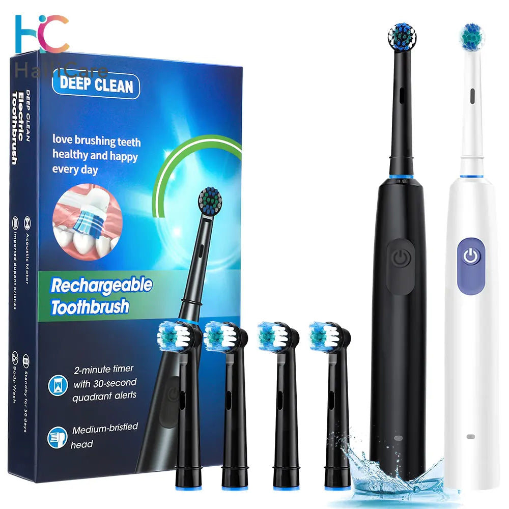 AFDEAL Smart Rotating Electric Toothbrush With Four Heads Oral Care