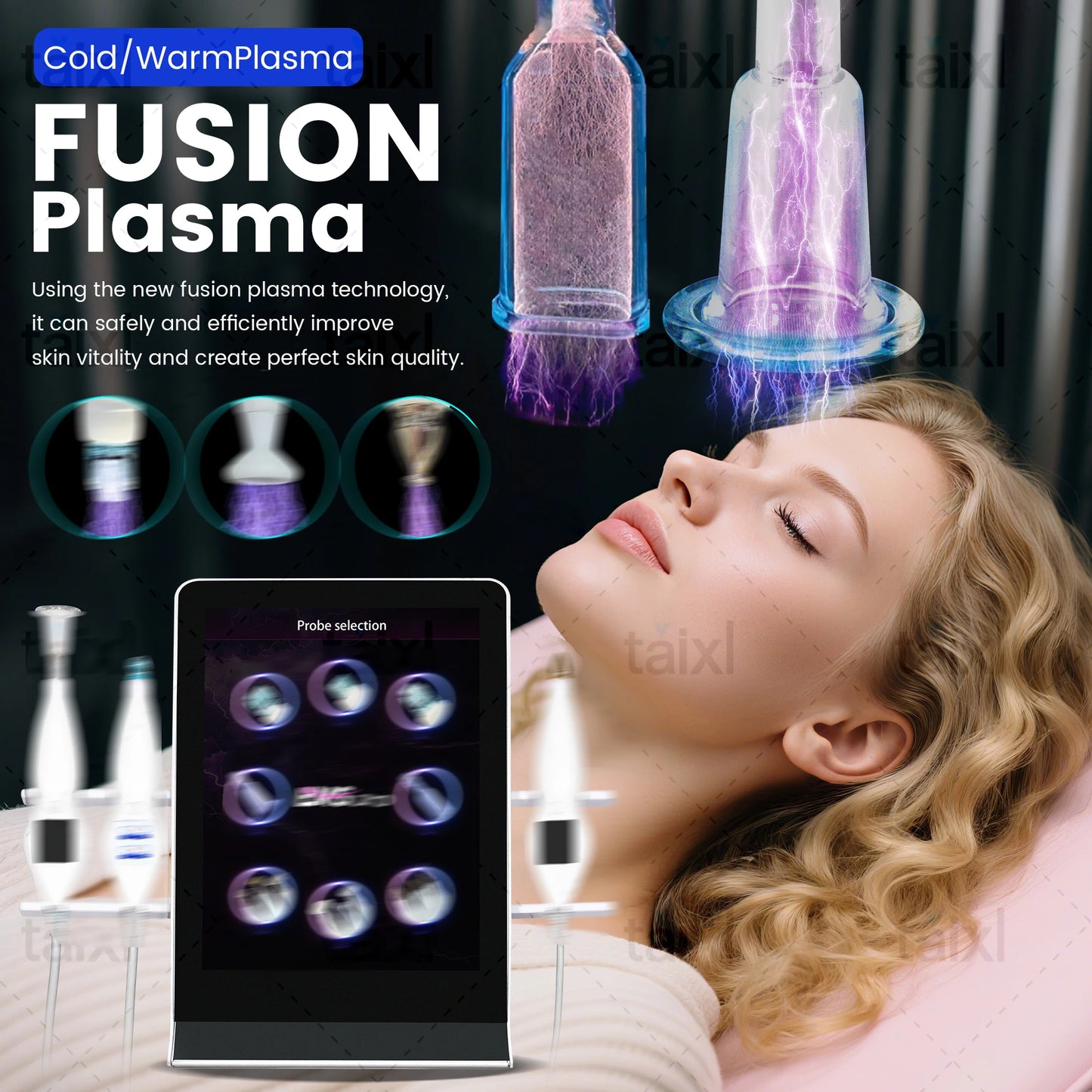 8 In 1 Cold Plasma Machine For Skin Rejuvenation Treatment