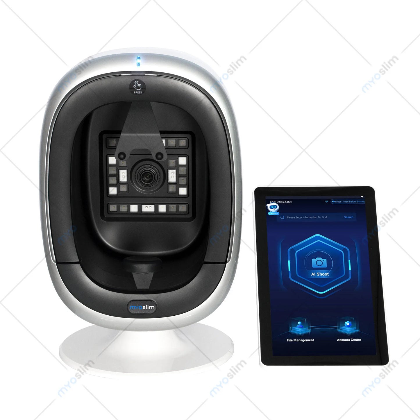 Emszero Soschi AI Skin Analyzer Machine Facial Diagnostic Scanner
