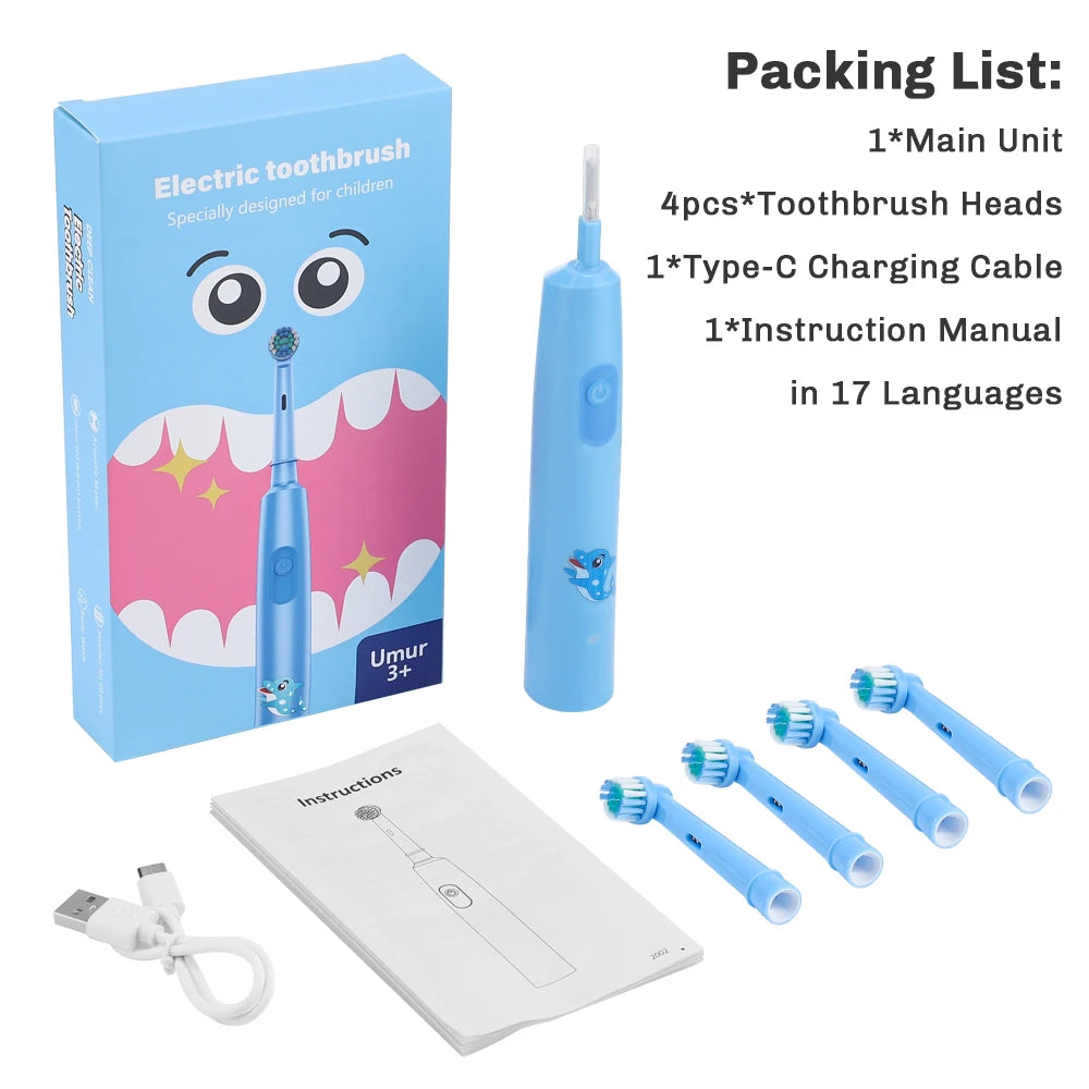 AFDEAL Smart Rotating Electric Toothbrush With Four Heads Oral Care