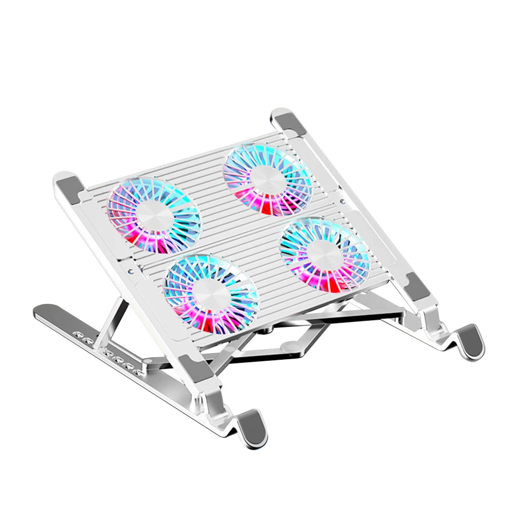 Jaysuing Laptop Cooling Pad With 4 Fans Foldable Stand RGB