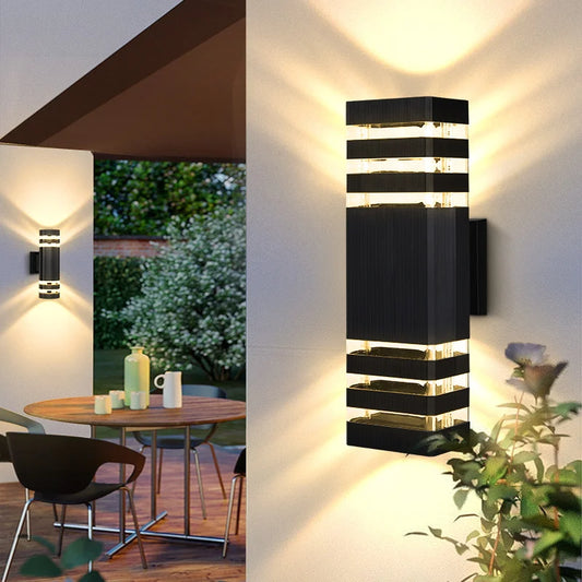 Outdoor Wall Light Waterproof LED E27 Square Lamp Exterior
