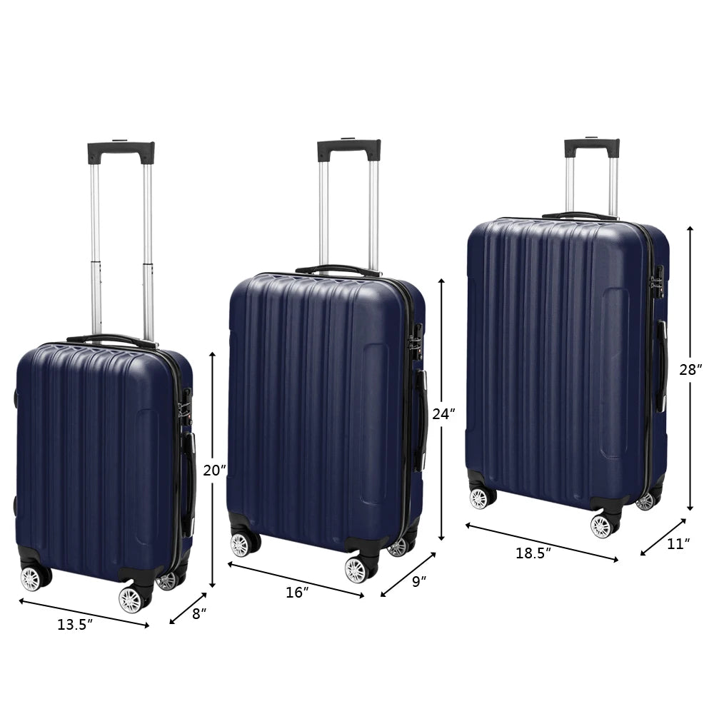 3-In-1 Multifunctional Large Capacity Luggage Set Travel Case