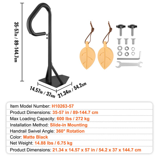 Hot Tub Handrail 360 Rotatable With Slide In Mount Base