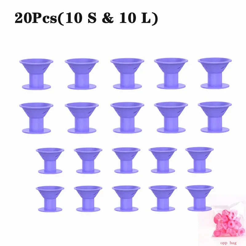 Silicone Rubber Hair Curlers Heatless Rollers For DIY Styling
