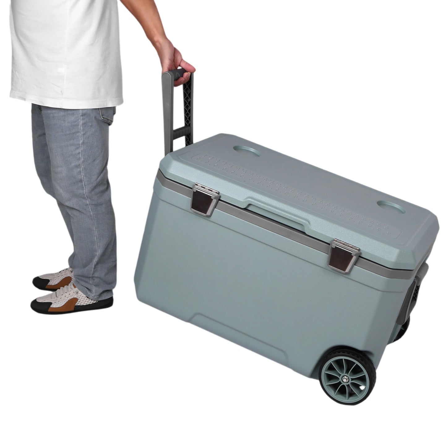 MOJOYCE Wheeled Camping Cooler 30 Percent Lighter Portable Box