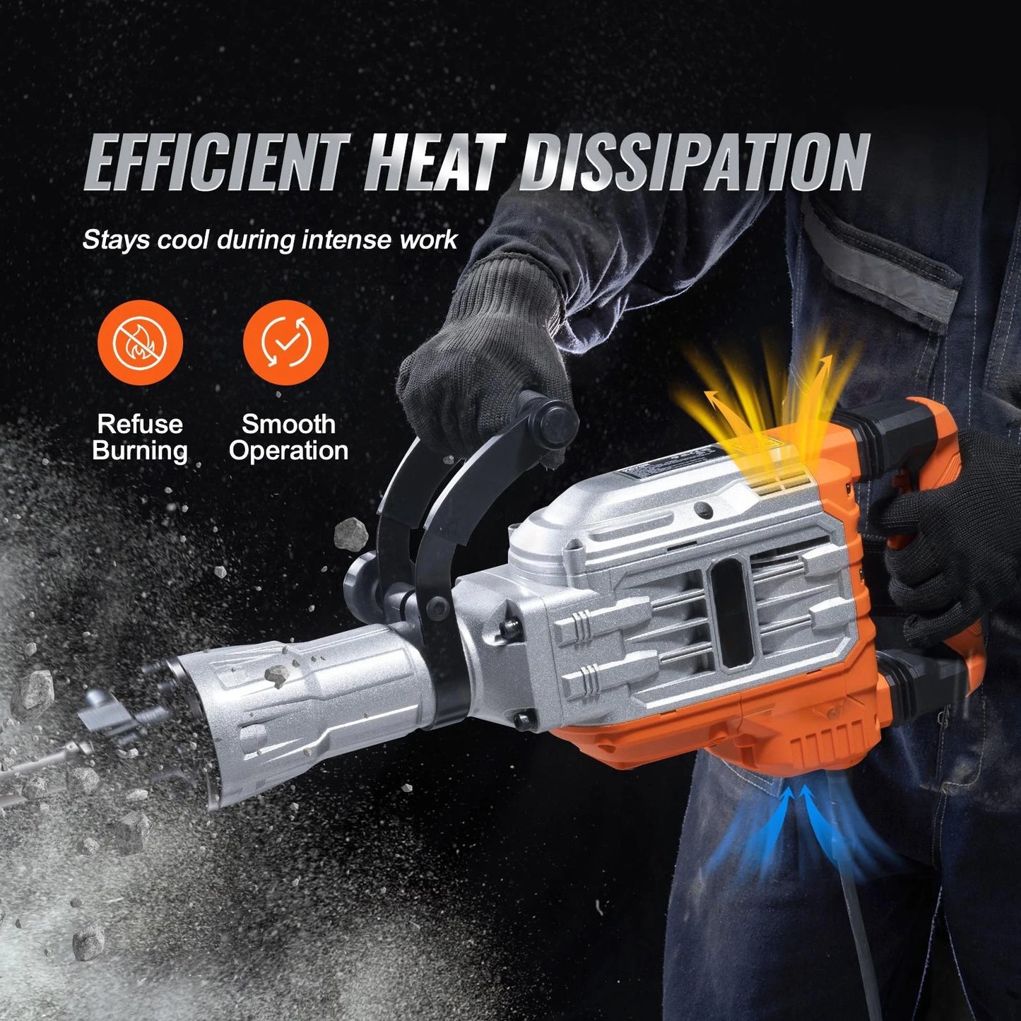 Succebuy Demolition Jack Hammer 1500W 2200W 3500W With 2/4 Chisels
