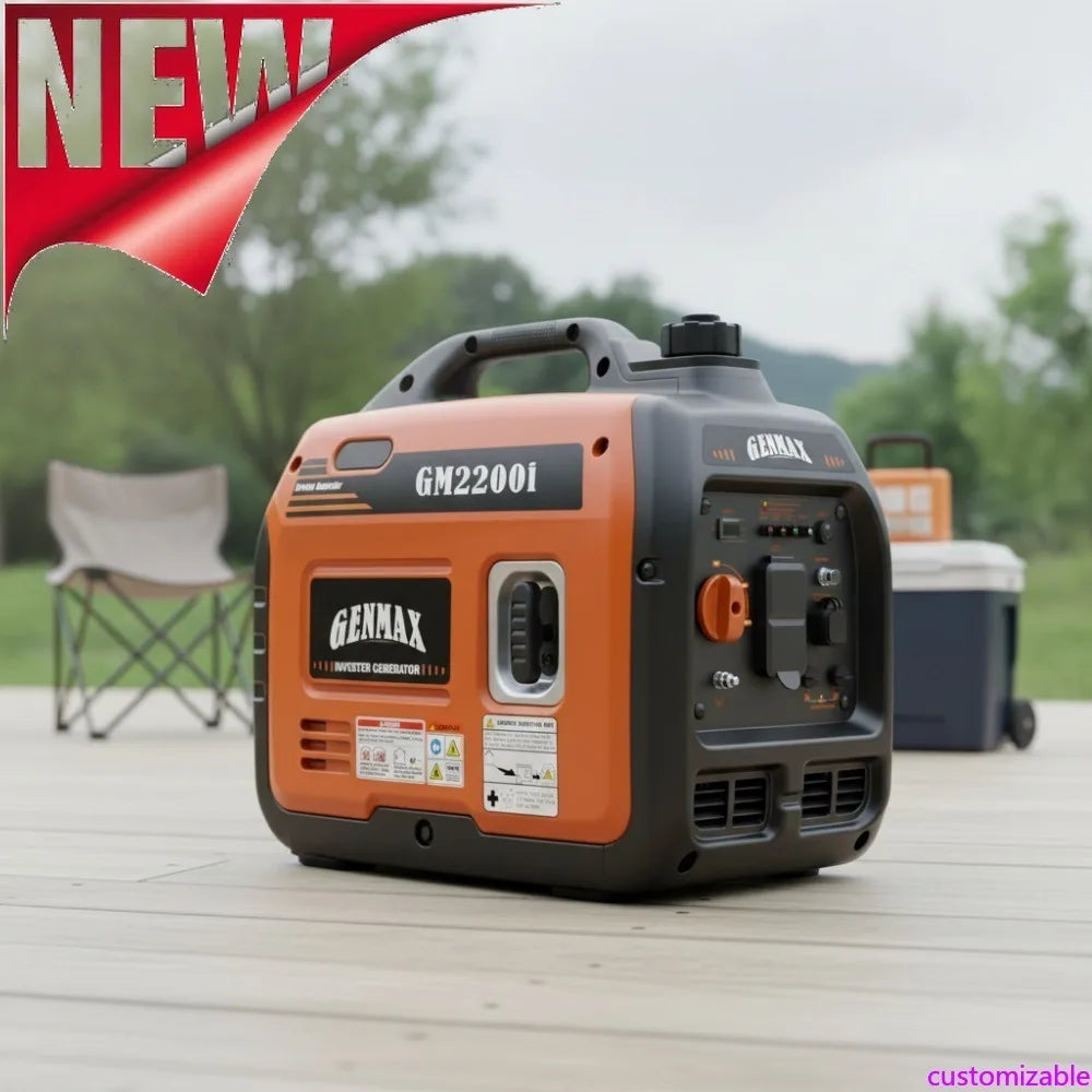 Portable Inverter Generator 2200W Ultra Quiet Eco Mode CO Shutdown