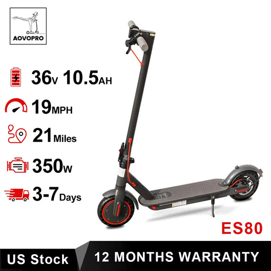 AOVOPRO ES80 350W Electric Scooter With App Control Foldable