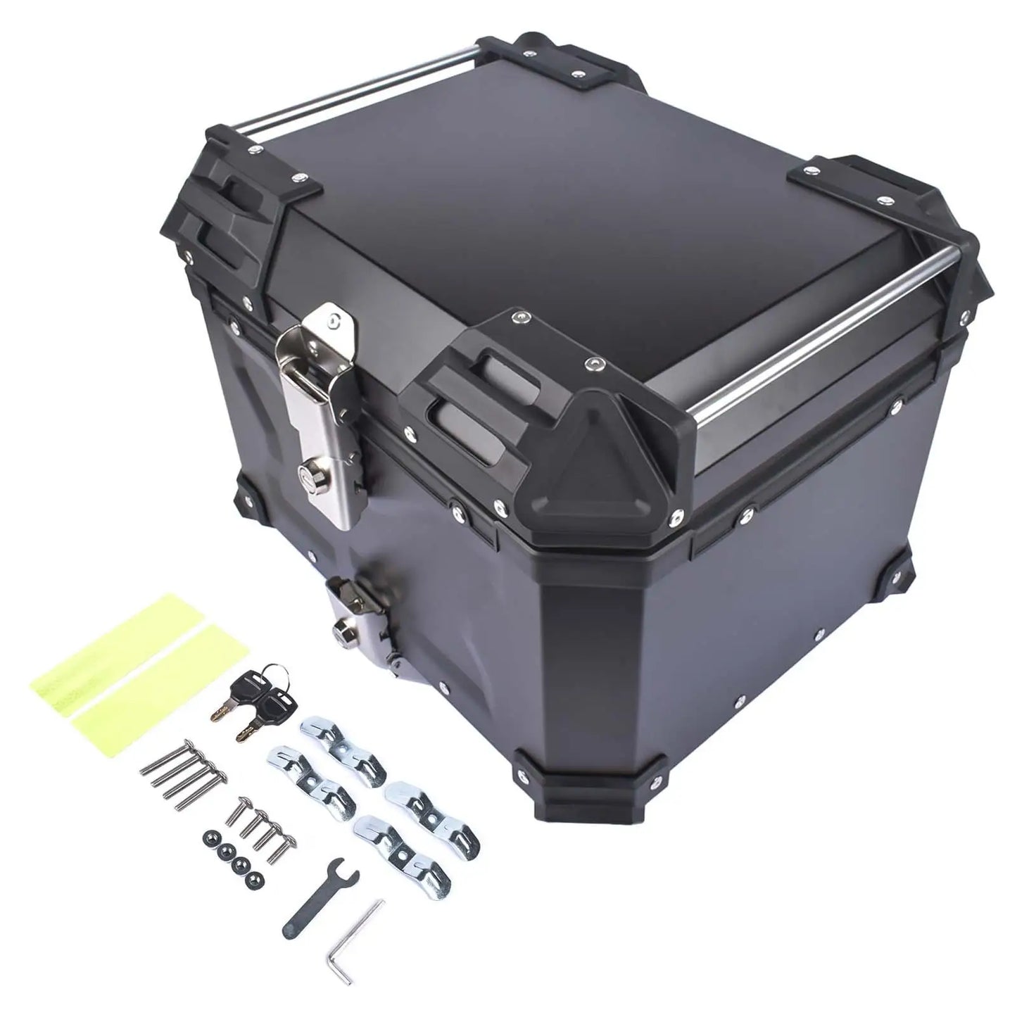 Motorcycle Aluminum Tail Box Waterproof Luggage For Scooter Trunk Storage