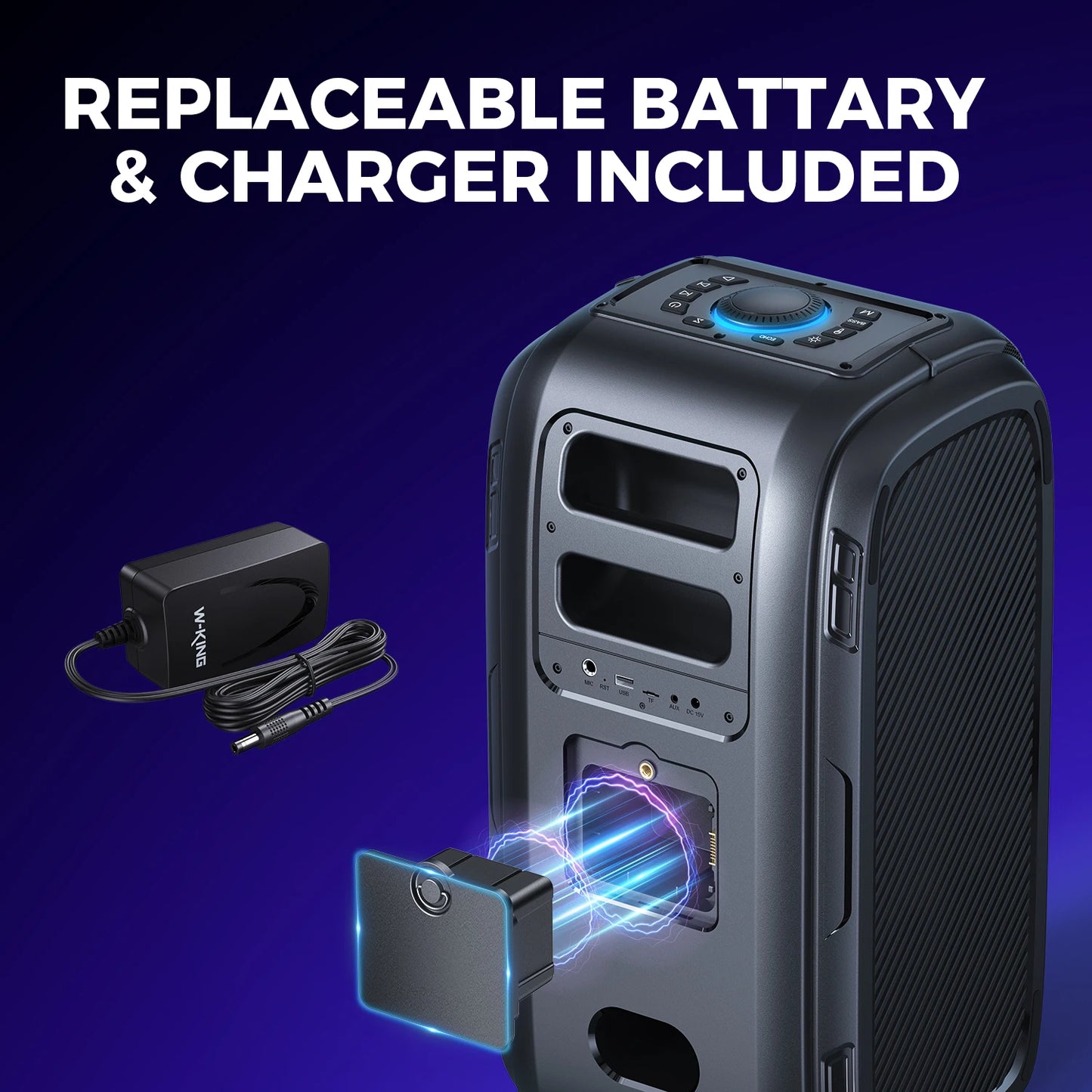 W King 250W Peak Wireless Bluetooth Speaker Boombox