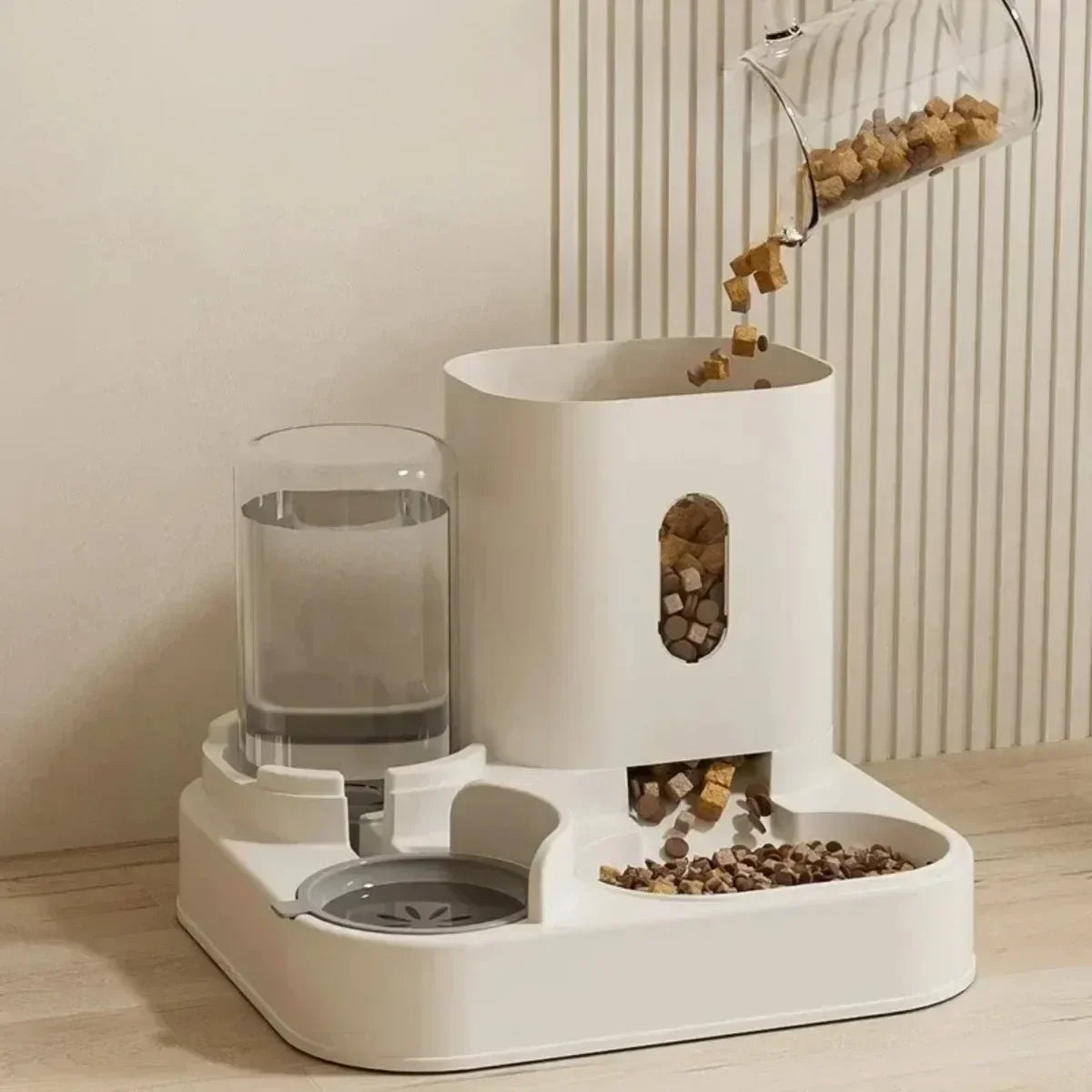 Automatic Pet Feeder And Water Fountain For Dogs And Cats Large Capacity
