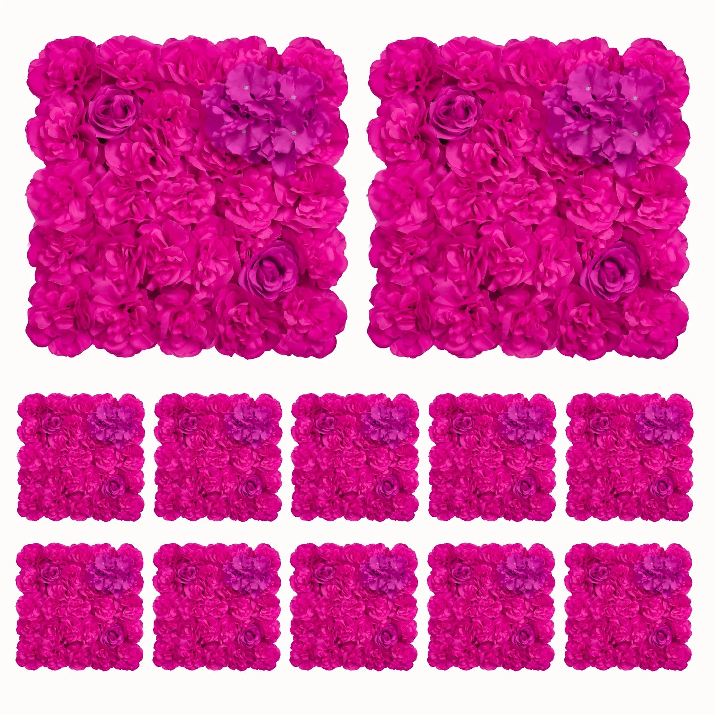 RUEESEECN 12 Pieces Flower Wall Backdrop 3D Rose Panels
