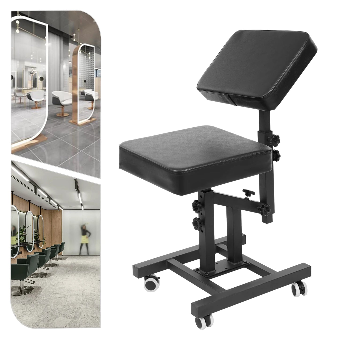 Adjustable Hair Chair For Tattoo Artists With Armrests And Foot Pads