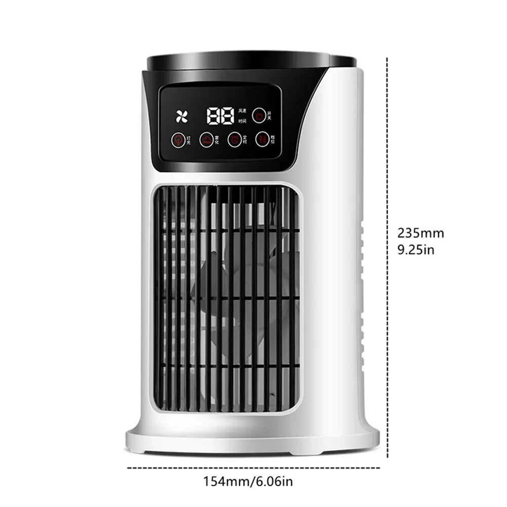 VKTECH Portable Desk Fan With Humidifier And USB Battery