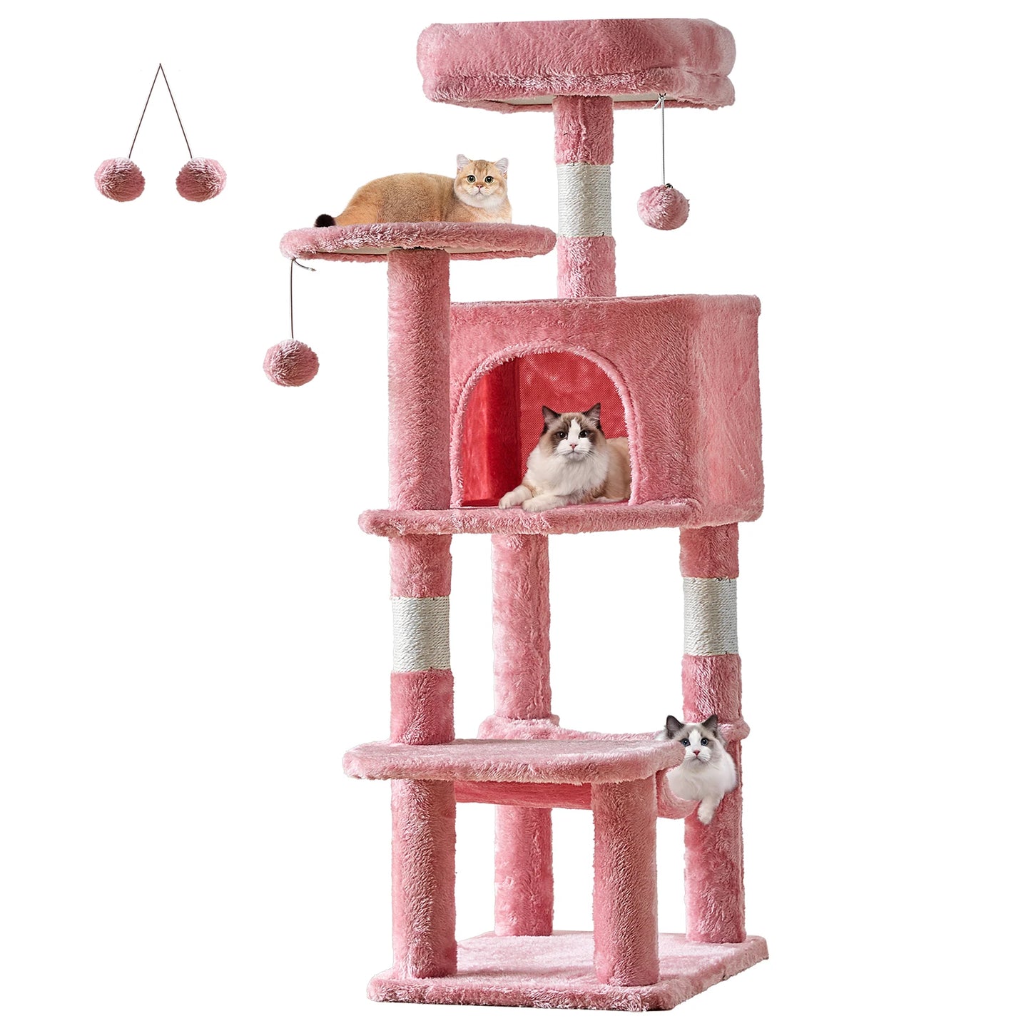 JHK Cat Tree Tower for Multi-Cat Homes and Scratching Posts