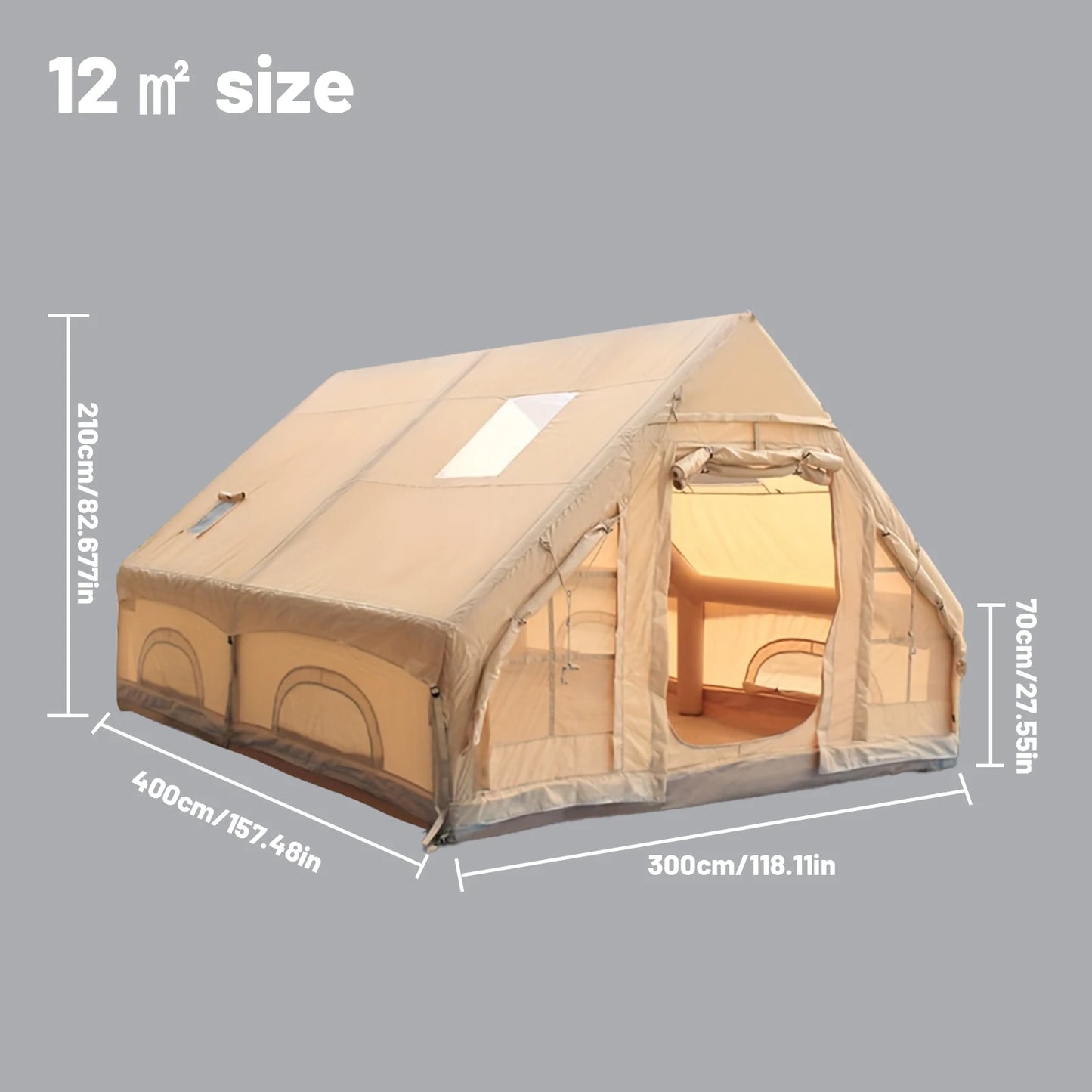Pakicetus Inflatable Four-Season Camping Tent Water-Resistant Portable