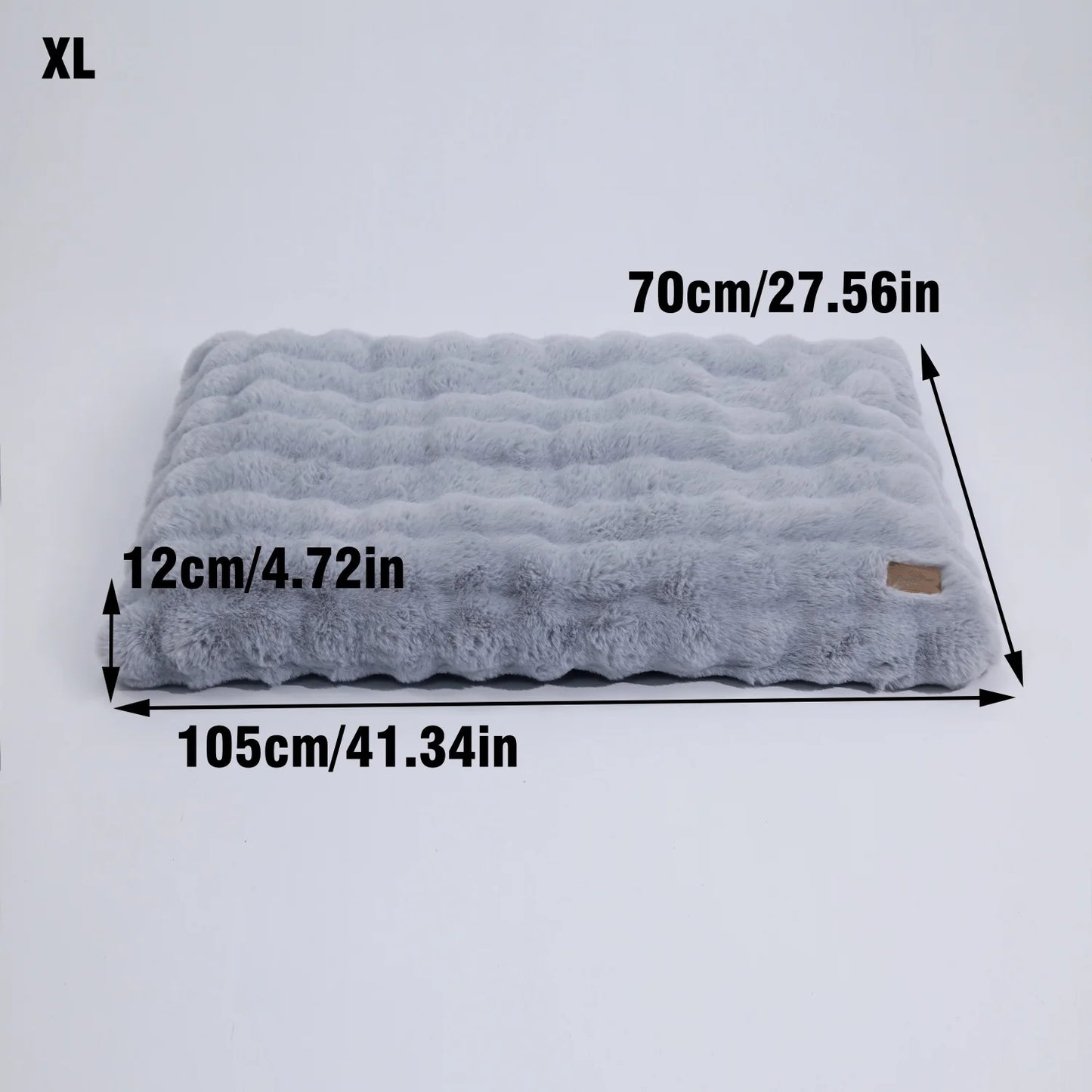 BINGOPAWCN Ultra Soft Plush Dog Bed With Thick Foam Base