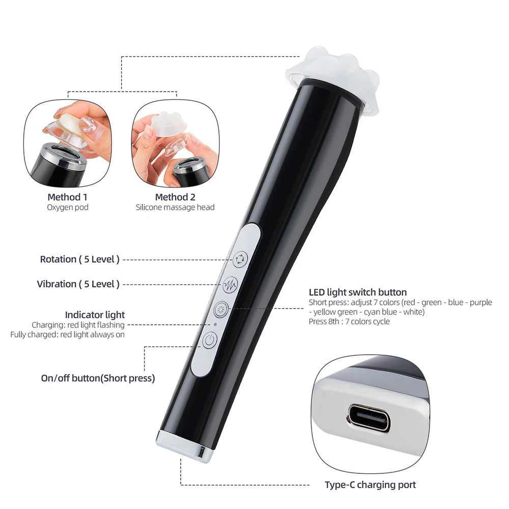 Iebilif Oxygen Bubble Pen Facial Oxygen Device For Skin Tightening