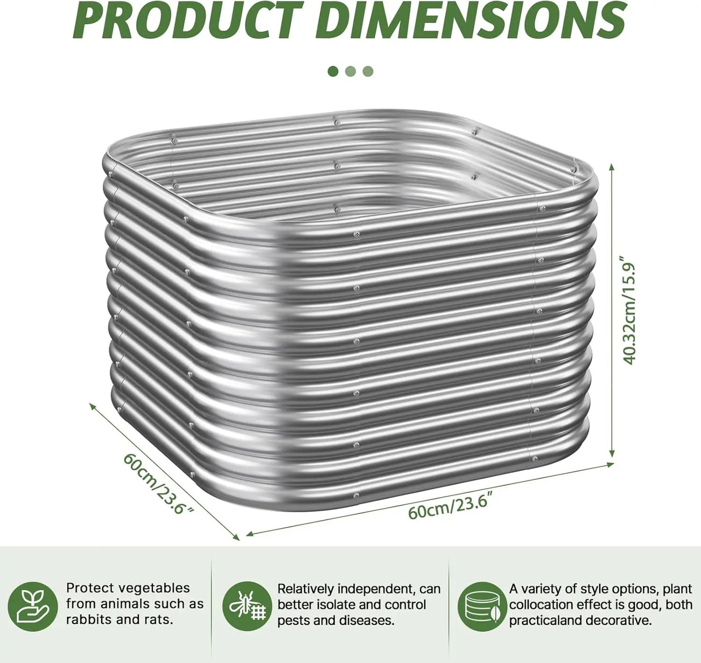 2 Pack Galvanized Steel Raised Garden Beds Vegetables And Flowers