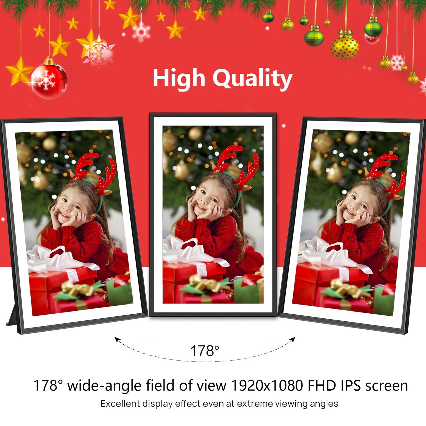 Smart WiFi Digital Photo Frame 1920x1080 Touch Screen