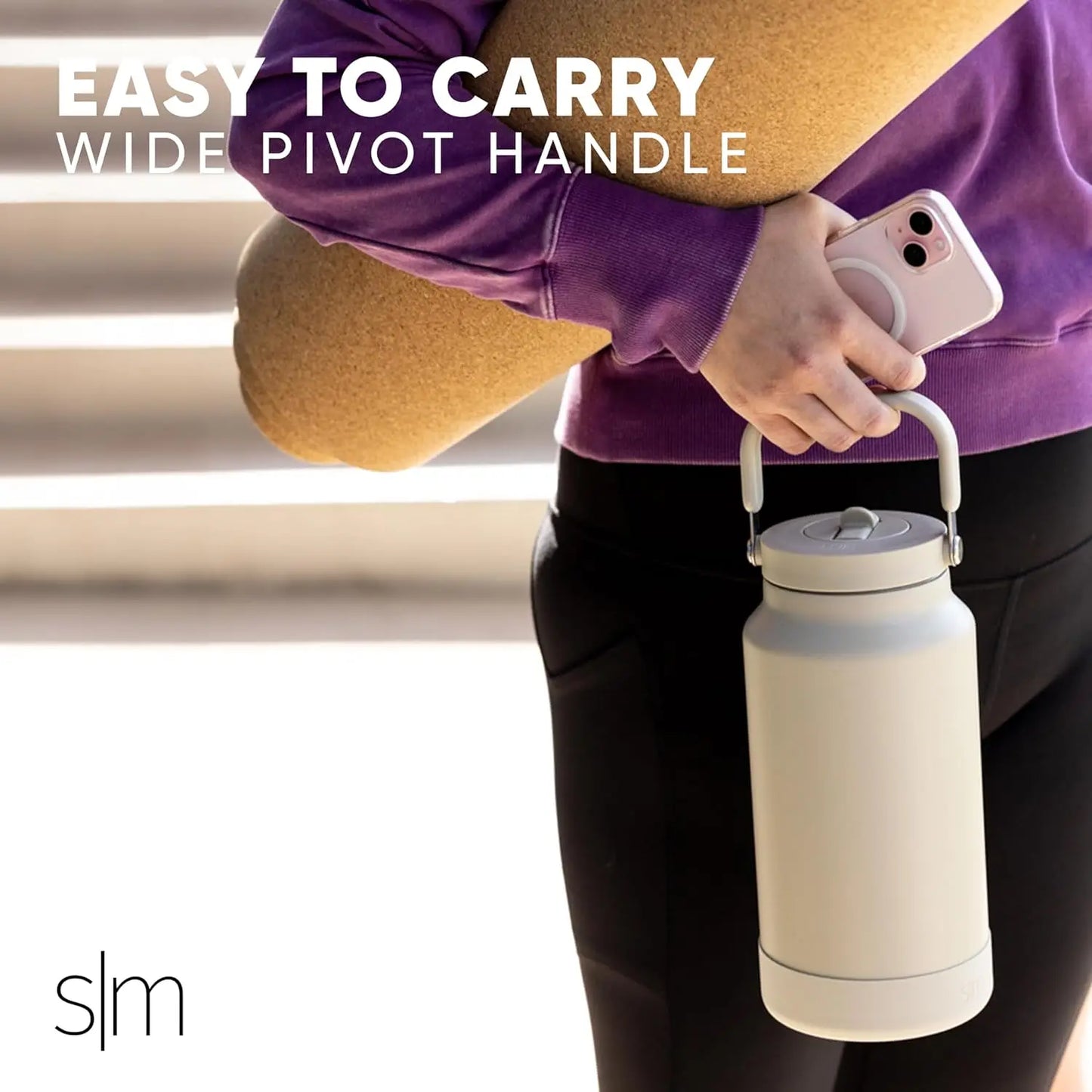 Insulated Stainless Steel Water Bottle With Handle And Straw