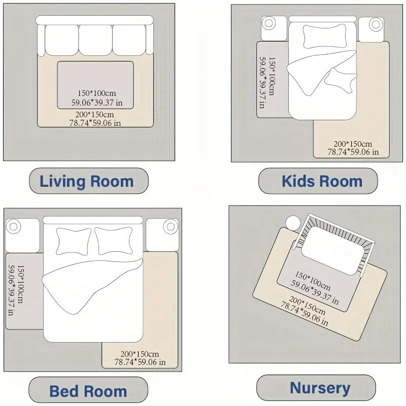 Huloo Sleep Memory Foam Playpen Mat Non Slip Bottom