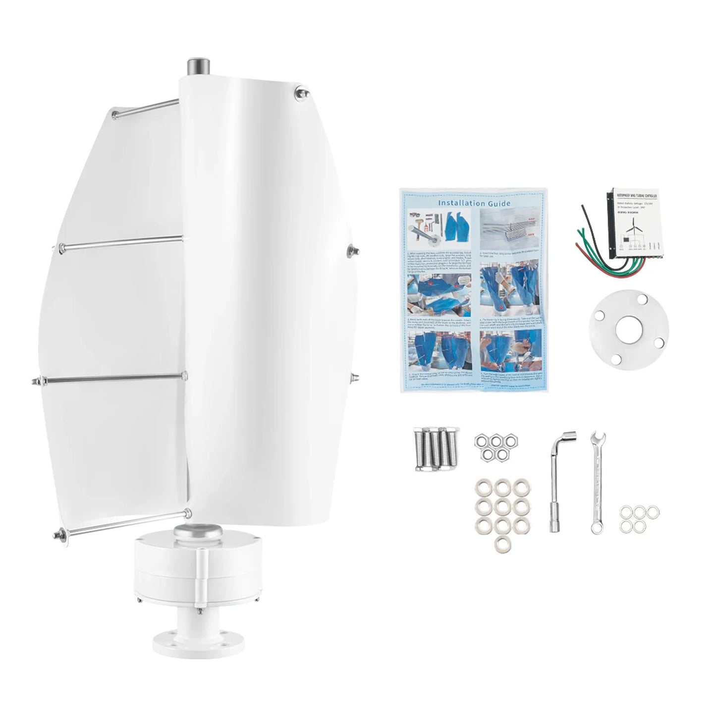 500W 12V IP67 Wind Turbine Generator Kit Vertical Axis Home